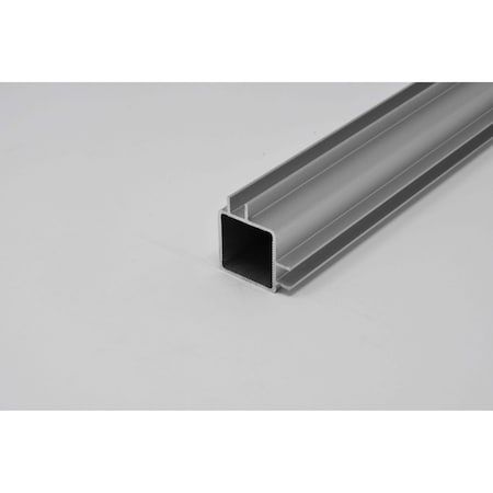 Eztube 2-Way Captive Fin Extrusion for 1/4in Panel Panel  Silver, 24in L x 1in W x 1in H 100-260-2